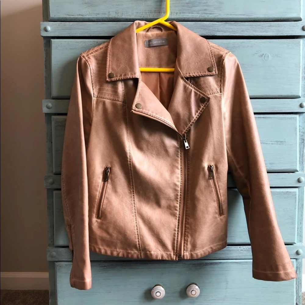 Faux Leather Moto Jacket